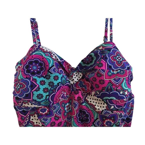 Assets One Piece Swimsuit Women's Size XL Multicolor Geometric Spanx - Picture 4 of 7